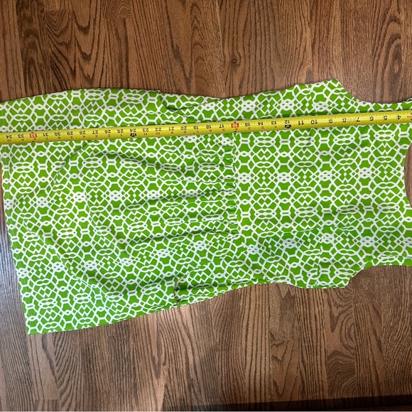 Jude Connally Lime Green & White Geometric Midi Dress - Picture 6 of 13